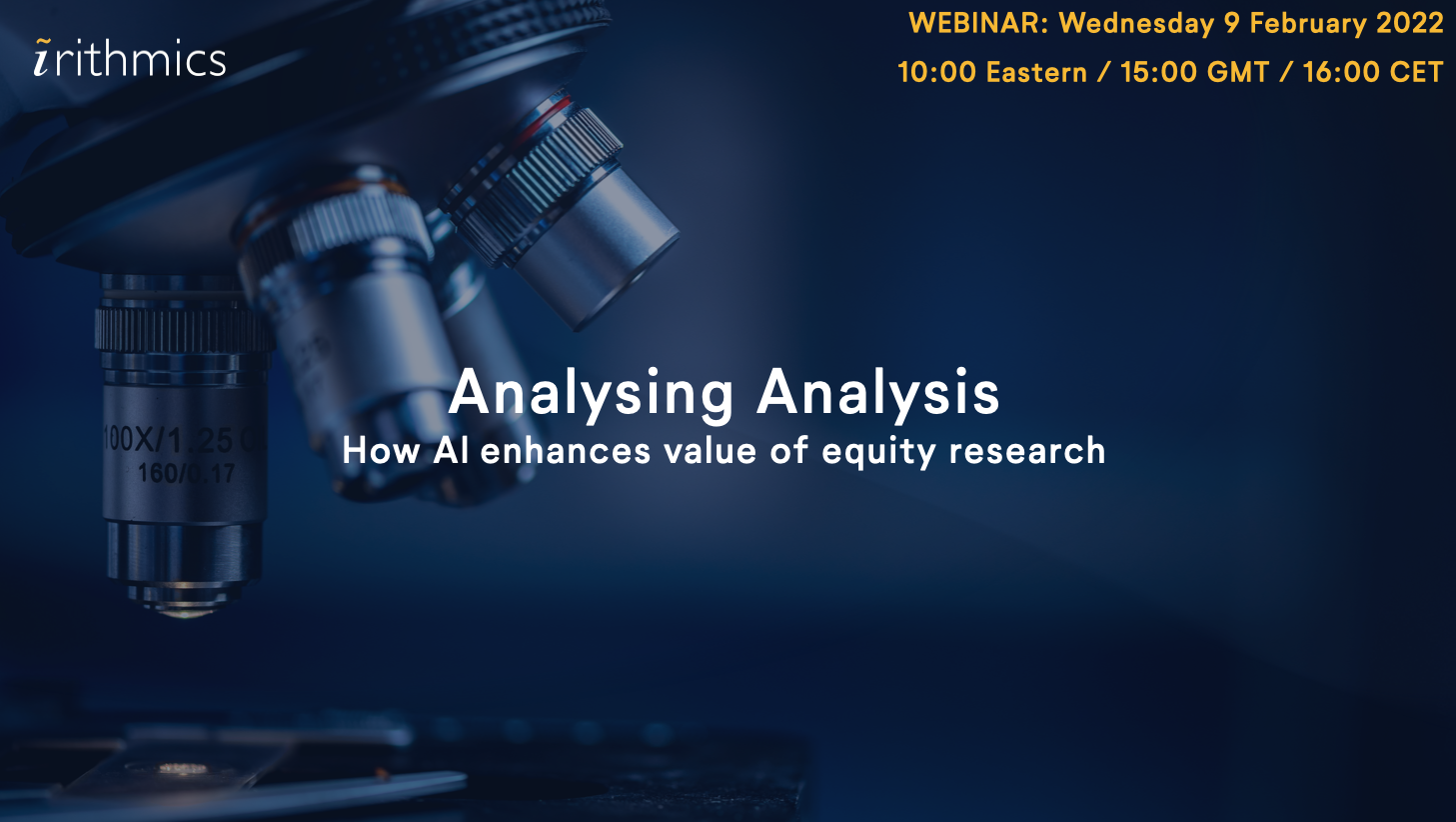 Analysing Analysis - Wednesday 9 February 2022