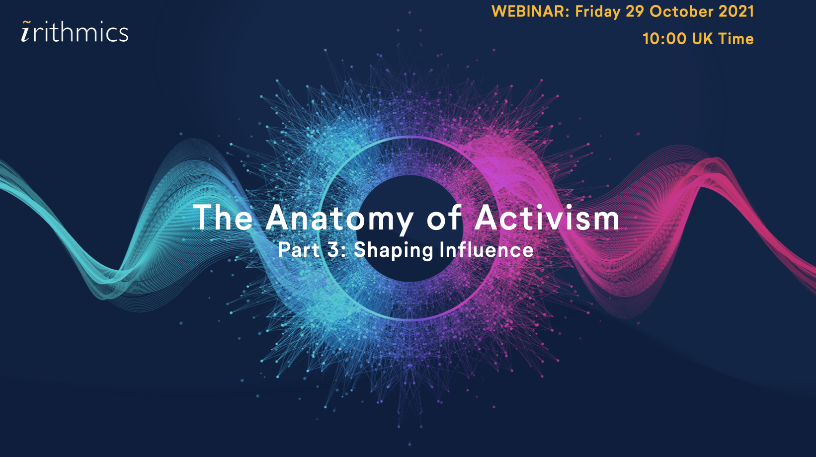 The Anatomy of Activism (Part 3: Shaping Influence) Friday 29 October 2021